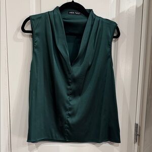 Shein Green Satin Sleeveless Top XL